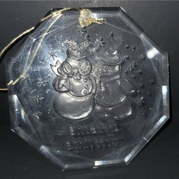 Duncan Hines Clear Acrylic Snowman CHRISTMAS ORNAMENT promotional advertising - Picture 4 of 5